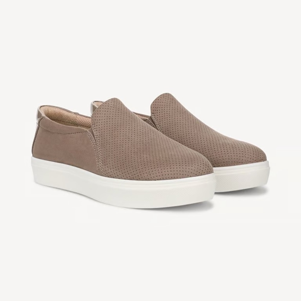 Dr. Scholl’s Mocha Taupe Slip-On Perforated Women's Sneaker 7 WIDE